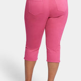 Waist-Match™ Slim Straight Crop Jeans In Plus Size - Raspberry Pink