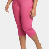 Waist-Match™ Slim Straight Crop Jeans In Plus Size - Raspberry Pink