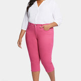Waist-Match™ Slim Straight Crop Jeans In Plus Size - Raspberry Pink