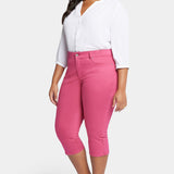 Waist-Match™ Slim Straight Crop Jeans In Plus Size - Raspberry Pink