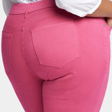 Waist-Match™ Slim Straight Crop Jeans In Plus Size - Raspberry Pink