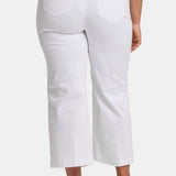 Teresa Wide Leg Ankle Jeans in Plus Size - Optic White