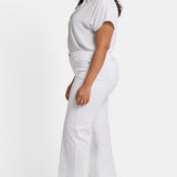 Teresa Wide Leg Ankle Jeans in Plus Size - Optic White