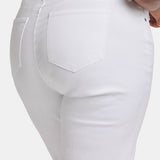 Teresa Wide Leg Ankle Jeans in Plus Size - Optic White