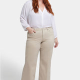 Teresa Wide Leg Ankle Jeans In Plus Size - Feather