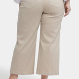 Teresa Wide Leg Ankle Jeans In Plus Size - Feather