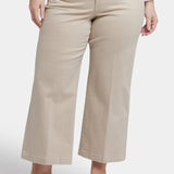 Teresa Wide Leg Ankle Jeans In Plus Size - Feather