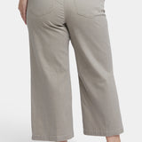 Teresa Wide Leg Ankle Jeans In Plus Size - Hidden Lodge Stripe