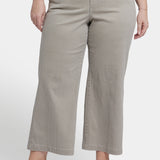 Teresa Wide Leg Ankle Jeans In Plus Size - Hidden Lodge Stripe