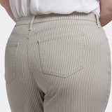 Teresa Wide Leg Ankle Jeans In Plus Size - Hidden Lodge Stripe