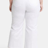 Teresa Wide Leg Ankle Jeans In Plus Size - Optic White