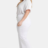 Teresa Wide Leg Ankle Jeans In Plus Size - Optic White