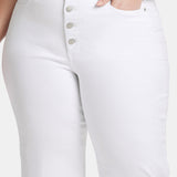 Teresa Wide Leg Ankle Jeans In Plus Size - Optic White