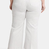 Teresa Wide Leg Ankle Jeans In Plus Size - Beach Cruise Stripe