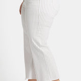 Teresa Wide Leg Ankle Jeans In Plus Size - Beach Cruise Stripe