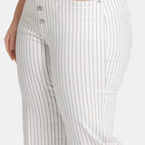 Teresa Wide Leg Ankle Jeans In Plus Size - Beach Cruise Stripe