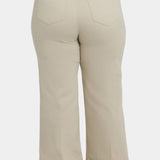 Teresa Wide Leg Ankle Jeans In Plus Size - Feather