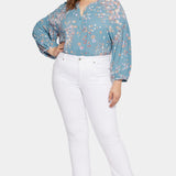 Marilyn Straight Ankle Jeans In Plus Size - Optic White