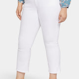 Marilyn Straight Ankle Jeans In Plus Size - Optic White