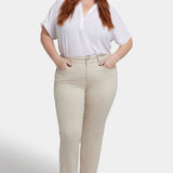 Marilyn Straight Ankle Jeans In Plus Size - Feather
