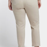 Marilyn Straight Ankle Jeans In Plus Size - Feather