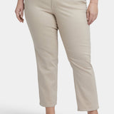 Marilyn Straight Ankle Jeans In Plus Size - Feather