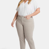 Marilyn Straight Ankle Jeans In Plus Size - Sandbar Stripe
