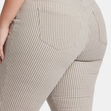 Marilyn Straight Ankle Jeans In Plus Size - Sandbar Stripe