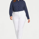 Marilyn Straight Jeans In Plus Size - Optic White