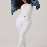 Marilyn Straight Jeans In Plus Size - Optic White