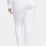 Marilyn Straight Jeans In Plus Size - Optic White