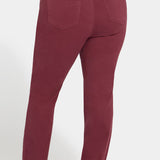 Marilyn Straight Jeans In Plus Size - True Burgundy