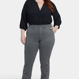 Marilyn Straight Jeans In Plus Size - Vine Leaf
