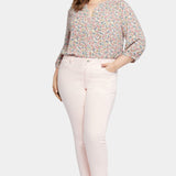 Sheri Slim Ankle Jeans In Plus Size - Carnation