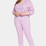 Sheri Slim Ankle Jeans In Plus Size - Mauve Mist