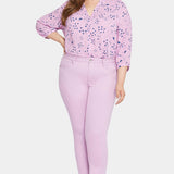 Sheri Slim Ankle Jeans In Plus Size - Mauve Mist