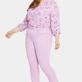 Sheri Slim Ankle Jeans In Plus Size - Mauve Mist