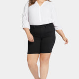 Ella Denim Shorts In Plus Size - Black