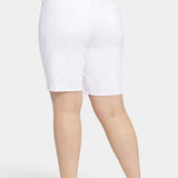 Boyfriend Denim Shorts In Plus Size - Optic White