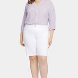 Boyfriend Denim Shorts In Plus Size - Optic White