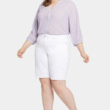 Boyfriend Denim Shorts In Plus Size - Optic White