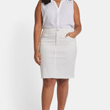 High Waist Skirt In Plus Size - Beach Cruise Stripe