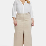 High Rise Long Skirt In Plus Size - Feather
