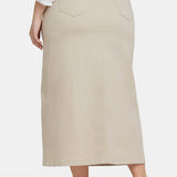 High Rise Long Skirt In Plus Size - Feather