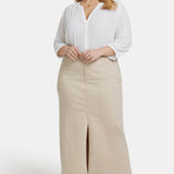 High Rise Long Skirt In Plus Size - Feather