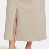 High Rise Long Skirt In Plus Size - Feather