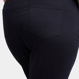 Wide Leg Pedal Pusher Jeans In Plus Size - Black
