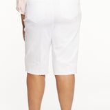Kristie '80s Bermuda Denim Shorts In Plus Size - Optic White
