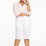 Kristie '80s Bermuda Denim Shorts In Plus Size - Optic White
