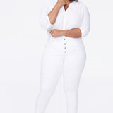 Ami Skinny Ankle Jeans In Plus Size - Optic White